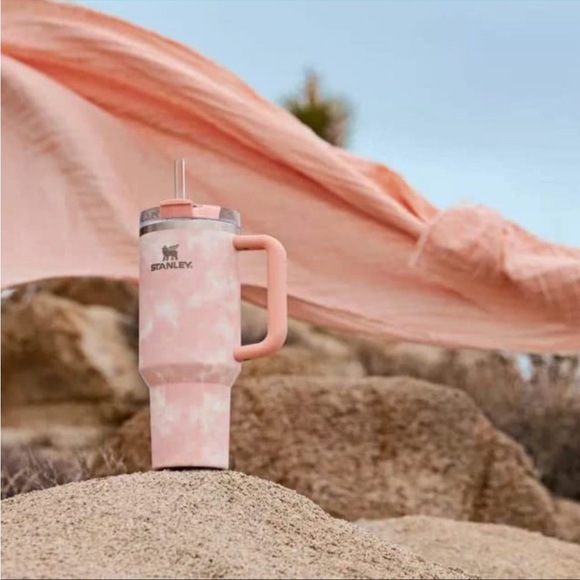 Stanley Tumbler 40 oz Peach Tie Dye Limited Edition Quencher Pink, Blush RARE - Picture 5 of 5